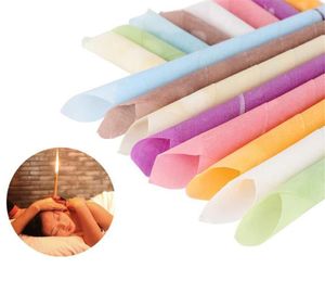 EARWAX CANDLES 중공 블렌드 원뿔 밀 밀랍 세정 자연 아로마 테라피 귀 왁스 제거 귀 신경 관리 도구 건강 치료 XB1