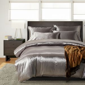 Designer Bed Comforters Sets Luxury 100% Satin Silk Bed Linen Set Home Decor Bedding Set Queen King Duvets Cover Bedclothes