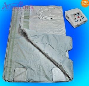 Tax Free 2 Zone FIR Sauna FAR INFRARED BODY DIMAGRANTE SAUNA COPERTA Riscaldamento Terapia Slim Bag SPA PERDITA DI PESO Macchina per la disintossicazione del corpo