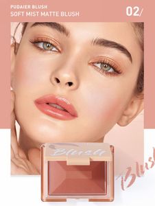 PUDAIER Blush Palette Face Makeup Single Blusher Contour Peach Powder Long-lasting Natural Matte Blush Makeup 54 pcs/lot DHL