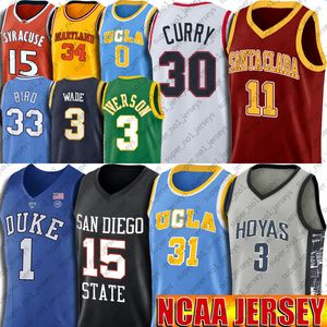 NCAA Allen Reggie Iverson Miller Jersey Basketball Georgetown Hoyas Steve Stephen Nash Curry Bird Wade Jerseys 23 Michael Russell Zion Kawhi Westbrook Leonard