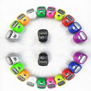 DHL FedEx kostenloses Schiff 1000 Stück Mini Hand Hold Band Tally Counter LCD Digitale Bildschirm Finger Ring Elektronische Kopfzahl Tasbeeh Tasbih