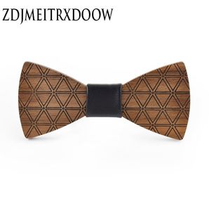 Nowy Design Trójkąt Drukowane Drewniane Bow Tie Moda Originality Oryginalny Drewniany Łuk Krawat Koszula Koszula Drewniany łuk