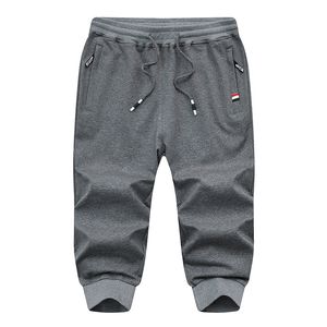Men's Knitted Sports Pants Cotton Leisure Athletic Seven-cent Pants 3/4 Cropped Trousers Running Men Fitness Sweatpants