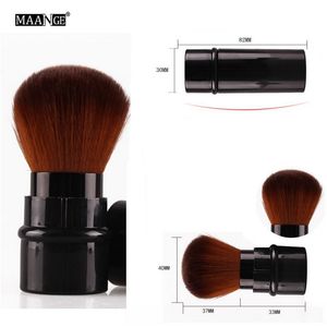 Maange Loose Power Foundation Blush Makeup Brush Miniの撤退可能な携帯のぼやけているフェイスブラシ旅行メイクアップのブラシツール100個/ロットDHL