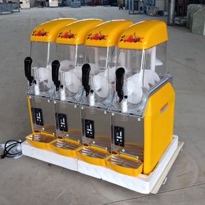 Máquina comercial de derretimento de neve, quatro tanques, 48l, bebidas, suco de frutas, dispensador de bebidas frias, máquina de congelamento