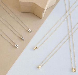 Silver Gold Color 26 Initial Letter Choker Necklace For Women Personalized Pendant Necklace Summer Jewelry Accessories GD416