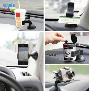 100 pz/lotto Universal Car Phone Holder Parabrezza Cruscotto Mount Stand Smart Mobile Phone GPS MP4 Rotante a 360 Gradi