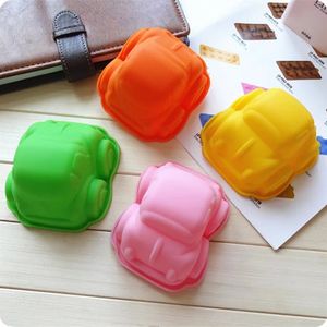 Carro bonito Shaped Silicone Bolo Mold DIY Baking Pan Handmade Soap molde do bolo decoração ferramentas Mold Muffin Chocolate Mold