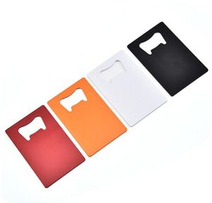 Nuovo arrivo formato portafoglio apribottiglie in acciaio inossidabile 4 colori carta di credito apribottiglie biglietti da visita apribottiglie SN237