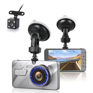 Gravador de condução de lente dupla HD1080P 3,6 polegadas Metal DVR Full HD Night Vision Reversing Image 170 Graus Detecção de movimento Dashcam