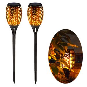 Solar Torch Lights Outdoor 43 inch 96 LED, Waterproof Landscape Garden Pathway Light with Vivid Dancing Flickering Flames, with Auto On/Off