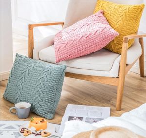 Travesseiro de tricô de lã grossa em em forma de descanso V-em forma de mobiliário em casa Acessórios de mobiliário Pillowcover fotografia nórdica adereços sem núclear