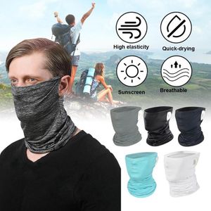 Cykelmössor maskerar dammsäkra UV-bandana Gaiter Scarf Fashion 2022 Ice Loops Silk Ear Neck Face Protection