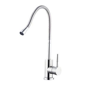 Rubinetto per lavello da cucina in acciaio inossidabile Rubinetto monocomando per lavabo moderno cromato