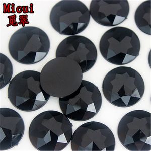 Micui 50pcs 20mm Round Crystals Acrylic Rhinestones Flatback Glue On Gems Strass Crystal Stone Clothes Dress Craft ZZ673