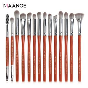 MAANGE Pro 14Pcs Set di strumenti per pennelli per trucco Cosmetico Ombretto Eyeliner Ciglia Blush Blending Lip Makeup Brush Maquiagem