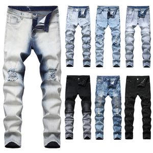 Męskie dżinsy Męskie spodnie Skinny Stretch Spodnie jeansowe Casual Slim Fit Long