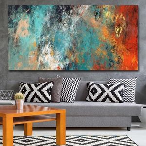 Large Abstract Wall Art Colorful Clouds Canvas Oil Painting Creative Posters Prints Vintage Pictures for Living Room Modern Home Decoration