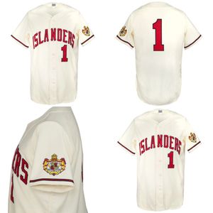 ハワイ島民1970  - ホームジャージー新縫製任意の名前S~3XL 100％ステッチ高品質野球ジャージ