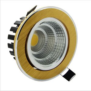 Ouro LED Downlight 6W / 9W / 12W / 15W Recessed LED Spot Light Lâmpada Teto Ultra Lindo Dimmable LED Cob Downlight