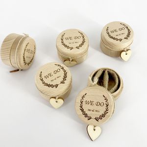 Коробка для обручального кольца Деревянная свадебная коробка выгравированная деревянная кольцо мы делаем обручальное кольцо подушка YQ02018