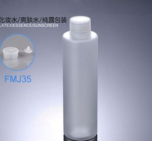 300 stks partij ml Lege Dispensing Caps Plastic Flessen Frosted Clear PET fles met geribbelde topdop