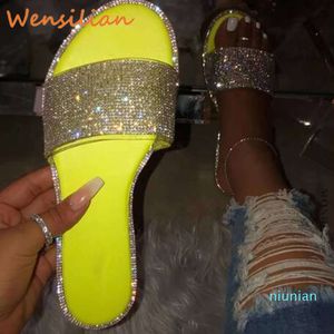 Wholesale-Summer Sandals Women 2020 Shoes Woman Sandals Flat Rhinestone Fashion Beach Shoes Sandles Women Sandalias Mujer
