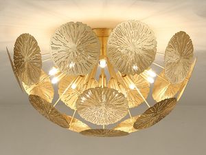 led lighting Pendant Lamps indoor lighting Creative luxury lotus leaf new Chinese ceiling light hotel guest bedroom chandelier MYY