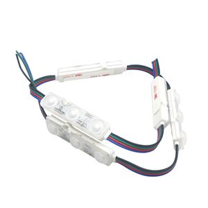 Инъекции модуль RGB LED с круглым Lens SMD 5050 Модуль Водонепроницаемые светодиодные для глухонемых Письмо DC12V IP68