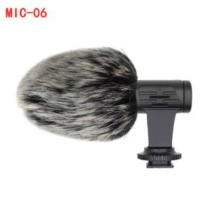 Portable MIC-06 Camera External Stereo Mobile Phone Microphone Video Recording for All 3.5mm Digital SLR Cameras