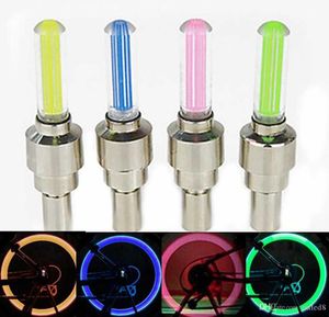 Bicycle Cycling Tyre Wheel Valve Lamp High Quality Neon Firefly Spoke LED Bike Lights Lamp One Piece Whole with Battery