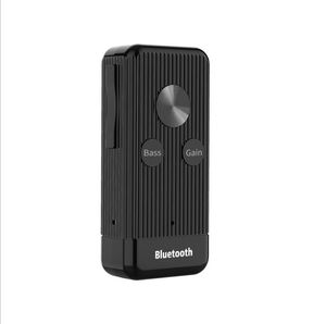 Bluetooth 5.0 Alıcı A2DP 3.5mm AUX Stereo Ses Kablosuz Adaptör ile Mic Handsfree Destek TF Kart Çalma Bas Kazanç Anahtarı