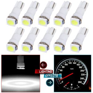 500Pcs Beyaz 6000K T5 SMD 5050 Pano Ölçer Küme Göstergesi Enstrüman Led AC Kama Otomobil için LED Ampul Lamba 37 73 74 79 Yedek 12V