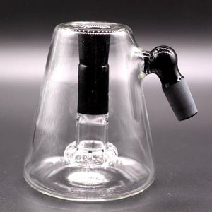 4,5 -calowy czarny szklany hakie bong łapacze popiołu 14 mm złącza Pyrex Bubbler 45 stopni szklane rurki wodne Ashcatcher