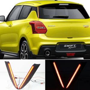 2 st bil LED -reflektor bakre dimlampel pelare ljusbromsljus dekoration för Suzuki Swift 2017 2018 2019 2020 2021 2022 2023