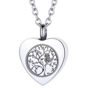 Ashes Necklace Owl Tree of Life Urn Pendant Keepsake Memorial Cremation Jewelry for Ashes for Women