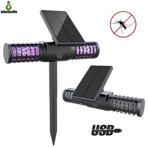 Solar Mosquito Killer Lampa Outdoor Anty Mosquito Lampa USB Insect Killer Wodoodporna UV Fly Led Motkitos Pułapki