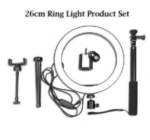 2020 Neue dimmbare Fotografie LED Selfie Ring Licht Video Live Photo Studio Ring Lampe mit USB-Stecker Telefonstativ Stativ