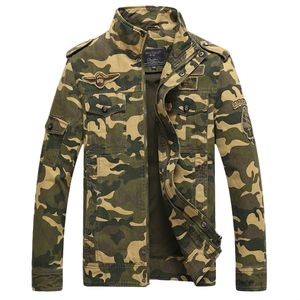Jacket Men Camouflage Outerwear Tactical Coats Men's Stand Collar Bomber Jackets Plus Size 4XL Fashion Camo Military Clothes CX200801