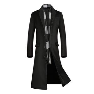 A lã masculina combina casacos para homens, casaco comprido, uma jaqueta longa abaixo do joelho, sobretudo masculino, quebra -vento masculino, casacos de homens, homens de lã