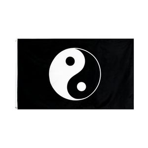 3x5fts yin yang Flag 90x150cm YIN-YANG yinyang peace tao taoism wholesale direct factory price