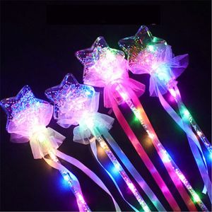 Guanti a LED Butterfly Glowstick Light Stick Concert Glow Sticks Luci flash in plastica colorata Cheer Bacchetta magica elettronica Giocattoli di Natale