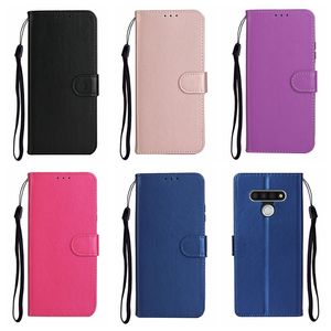 PU Plain Wallet Leather Cases For Samsung A54 A34 A04 S23 Ultra Plus A23 A23E A23S A14 5G Magnetic Holder Flip Cover Lanyard Credit ID Card Slot Rose Gold Pink Pouch Purse