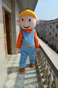 2020 Factory Outlets Bob The Builder Adult Fancy Dress Mascot Costume Gratis frakt