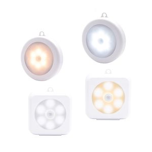 Bateria Magnetic PIR sensor de movimento sem fio alimentado Closet Luz Auto ON / OFF inteligentes Indoor iluminação LED Sob Gabinete Luzes