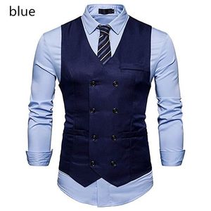 2022 Fashion Mens Formal Slim Fit Premium Business Suit Vest -knappen Down Vests Custom Double Breasted England Style Groom Vests Al255G