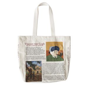 ABER Женщина Холст сумка Винсент Ван Гоги печать Простых сумки Книга Сумка Хлопок Ткань Студенческой сумка Tote для девочек