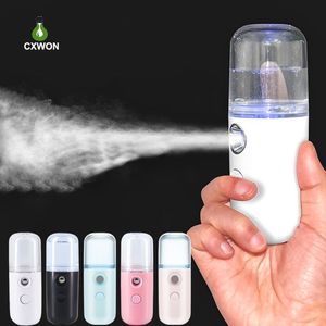 Nano Mist Sprayer 30ml USB Nebulizer Cool Steamer Ansikte Luftfuktare Hydrerande Anti-Aging Wrinkle Kvinnor Skönhet Hudvård Verktyg Facial Sprayer