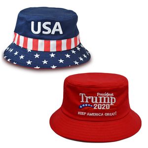 Fashion designer Embroidery letter Trump US presidential election flag outdoor sports casual fishermen hats for men women